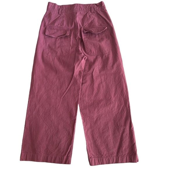 Free People FP One | Imogen Wide Leg Crop Pants in Raspberry, Size 14 - Picture 5 of 9